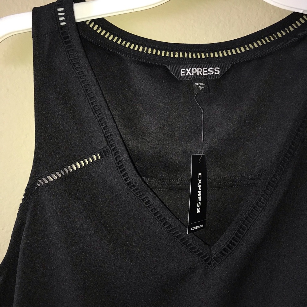 NWT Express Ladder Trim V Neck Blouse Tank